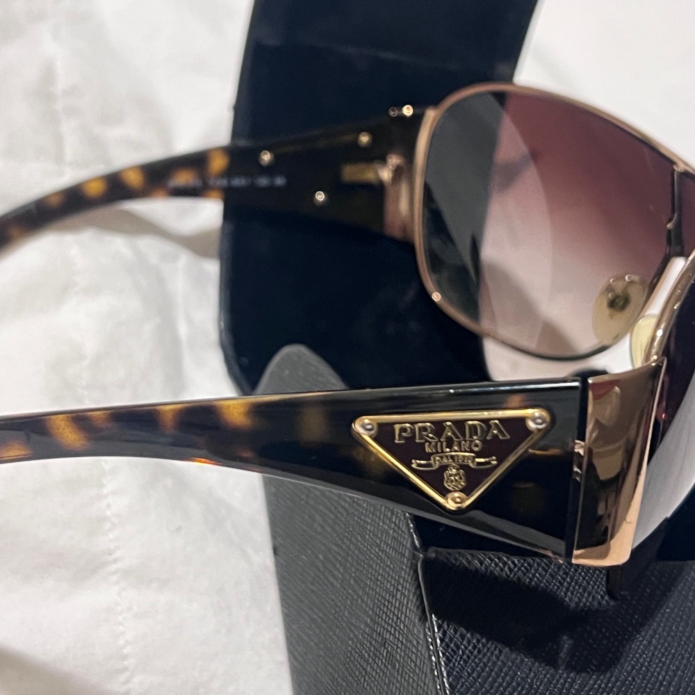 Prada Black and Gold Sunglasses